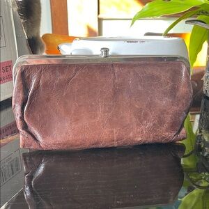 HOBO Lauren Wallet-Clutch, distressed brown leather, never used